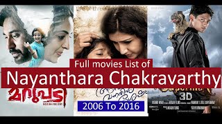 Nayanthara Chakravarthy Full Movies List | All Movies of Nayanthara Chakravarthy