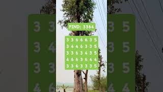 Observation Visual Test: 5 Seconds For You To Spot 3364. Try Your Skills!  #search #puzzle #shorts