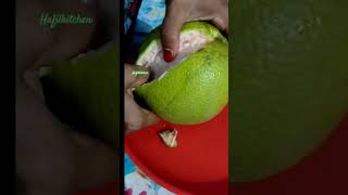 Babloos lemon 🍋Pomelo Babloose /നാരങ്ങ How to cut/ബബ്ലൂസ് നാരങ്ങ #hafilkitchen