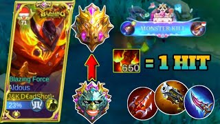 BUILD ALDOUS FULL DAMAGE + 650 STACK 1 HIT MATI!! BEST BUILD ALDOUS TERSAKIT 2024 - MLBB