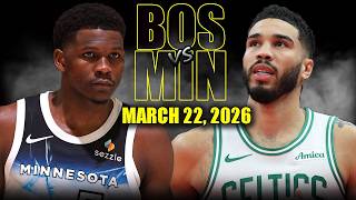 Boston Celtics vs Minnesota Timberwolves Full Game Highlights – March 22, 2026 | NBA Season