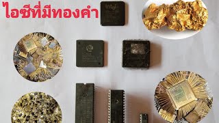 สกัดทองจาก IC อธิบาย IC แต่ละชนิดที่มี (วายทองคำ) ฝังอยู่ในตัวที่แตกต่างกัน