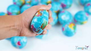 Globe Squeeze Stress Balls,Earth Ball Stress Relief Toys Therapeutic Educational Balls Bulk