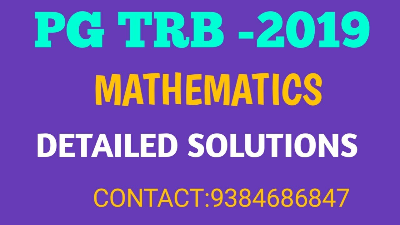 Pg And Polytechnic Trb Youtube