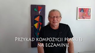 Przykład kompozycji płaskiej na egzaminie na ASP