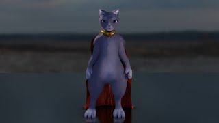 I Of The Storm - Anthro Bluestar Animation Test [3D]