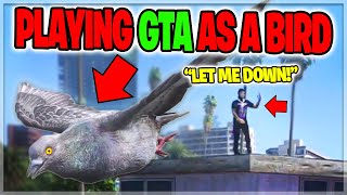 I Became a BIRD NPC and Kidnapped Players on GTA RP