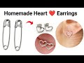 DIY Homemade cute love earrings😍🥰/how to make earrings at home/diy earrings/homemade earring