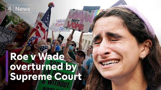 Roe v Wade: Protests as Supreme Court overturns right to abortion
