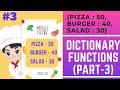 Dictionary Functions in python(Part-3) | Data Structures | Complete Python tutorial for beginners