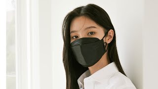 꼼마꼼마 끈조절마스크 KF94 (Black Mask)