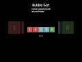 Bubble Sort  #computerscience #cs #datastructuresandalgorithms #dsa #bubblesort #sorting #algorithm