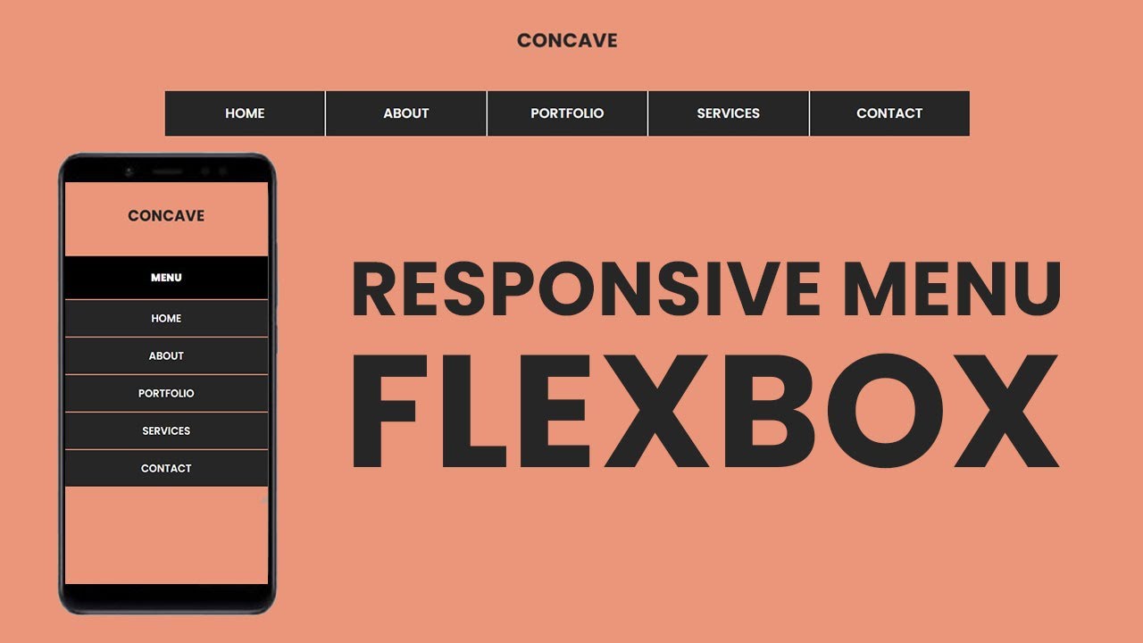 How To Create Simple Responsive Menu Using Flexbox - YouTube