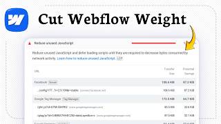 How to Reduce Unused JavaScript and CSS in Webflow (Lighthouse Audit Cleanup)