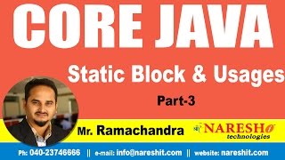 Static Block and Usages Part 3 | Core Java Tutorial
