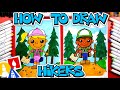 How To Draw A Person Hiking (Backpacking) - #CampYouTube Draw #WithMe