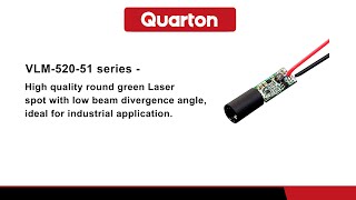 Quarton - Direct green dot laser module demonstration - VLM-520-51 series