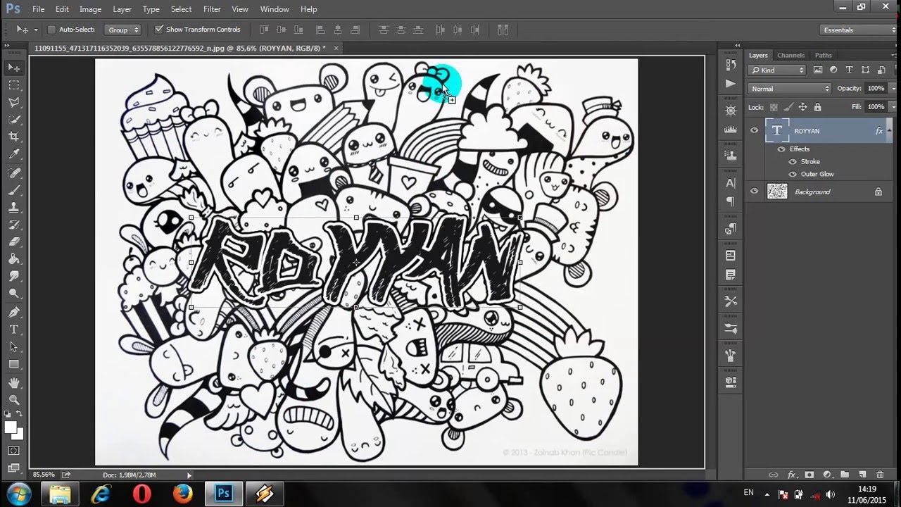 Tutorial Membuat Doodle Art Dengan Photoshop - YouTube