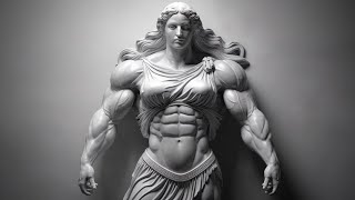 FBB Giantess Greek Statue – Female Muscles \u0026 Bodybuilding Goddess in Ancient Mansions!