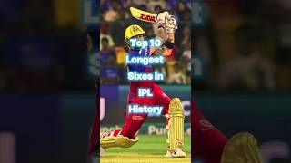 Top 10 Longest Sixes in IPL History #ipl #shorts #viral