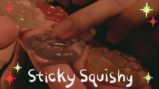 🍯ASMR 말랑쫀득 스퀴시 | 입소리 단어반복 카메라터칭 말랑이 핀치 | Sticky Squishy Sounds | No Talking