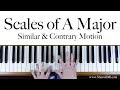 A Major Scales: similar and contrary motion