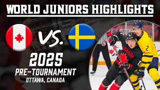 Canada vs. Sweden | 2025 WJC Pre-Tournament | Full Highlights