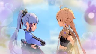 Ayaka wants to rest her head on Aether's shoulder (Genshin Impact)