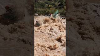 Charging through the Waves of Lava Falls on a Colorado River Dory Trip #adventure #whitewater #oars