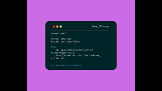 Python shutil - Move files or folders using Python