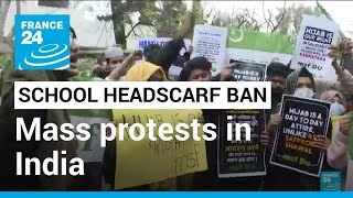 India hijab row: School headscarf ban sparks mass protests • FRANCE 24 English