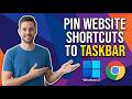 How To Pin Website Shortcuts To Taskbar In Windows 11/10 (Easy Guide)