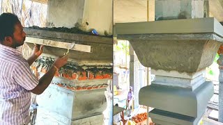 How to make cement pillar design part 2 work temple palavai set