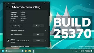 New Windows 11 Build 25370 – New Features in Settings, Network Improvements and more (Canary)