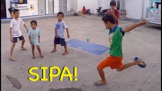 Filipinos Playing SIPA TAKYAN Game Cebu City Philippines