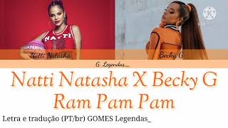 Natti Natasha X Becky G - Ram Pam Pam | (Letra e tradução) | (Color Coded Lyrics)