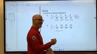 Alg 2 Topic 4-1 Inverse Variation in Person