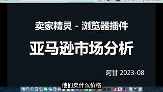 卖家精灵浏览器插件亚马逊市场分析-阿甘