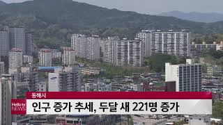 동해시 인구 증가 추세, 두달 새 221명 증가