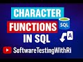Character Functions in SQL