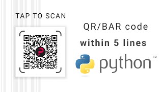 Generate QR/BAR code within 5 lines of code | Python