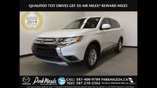 WHITE 2017 Mitsubishi Outlander ES AWD Review Sherwood Park Alberta - Park Mazda