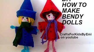 DIY HOW TO make bendy dolls, dollmaking, crafts for kids