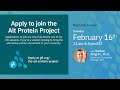 The Alt Protein Project information session, 2023 application cycle, session 1