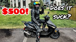 I BOUGHT A CHEAP CHINESE SCOOTER FOR $500! | TAO TAO 50CC SCOOTER REVIEW | BEGINNER RIDER | MOTOVLOG