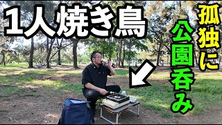 公園で1人焼き鳥【ハイボール最高】＃公園飲み　＃焼き鳥　＃1人飲み