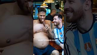 Messi is conspiring to make Neymer fat🍗🍔 #football #messi #neymar #goat