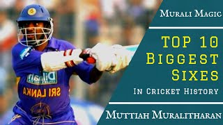 Top 10 Muttiah Muralitharan Biggest Sixes In Cricket History | මුරලිගේ සුපිරි පොල් අඩි