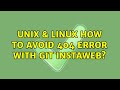 Unix & Linux: How to avoid 404 error with git instaweb?