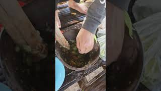 Lao girl tastes long bean salad. #dreamnature #nature #laos #thailand #food  #cooking #villagelife